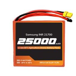 Samsung INR 21700 50S 51.8 V 25000 mAh 14s5p 175A/225A Discharge Li-ion EFT Agriculture Drone Battery Pack-image-28