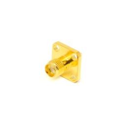 SMA Female Video Connector 4 Hole Square Flange Jack for Panel Mount-image-43