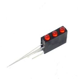 Red 3MM Three Hole LED Light Holder with Light (Pack of 10)-9