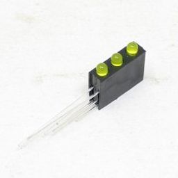 3MM Three Hole Lamp Holder with Yellow color Light (Pack Of 10)-10