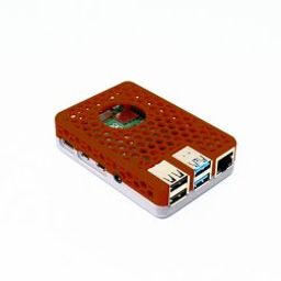 3D Printed Raspberry Pi 4 Case Red Silver-35
