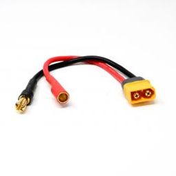 SafeConnect Polymax 5.5mm Bullet Connector (Battery Side) to XT-60 Male Connector Female Adapter Cable-17
