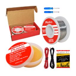 Plusivo Solder Wire (1mm, 50g) and Rosin Paste Flux for PCB Electrical Soldering-42