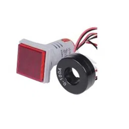 Red 0-100A 22mm AD16- 22FSA Square Cover LED Ammeter Indicator Light with Transformer-49