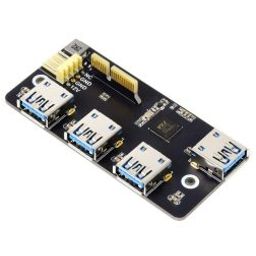 Waveshare PCIe TO USB 3.2 Gen1 Adapter, for Raspberry Pi Compute Module 4 IO Board, 4x HS USB-22