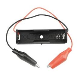 1 x AA Battery Holder Box with Alligator Clips-50