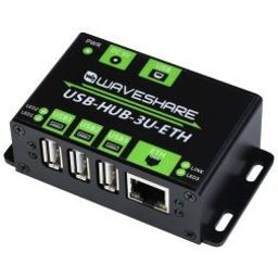 Waveshare Industrial Grade Multifunctional USB HUB, Extending 3x USB ports + 100M Ethernet Port-46
