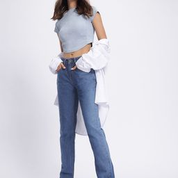 glitchez Women Everyday Essential Faded Straight Fit Jeans-image-54