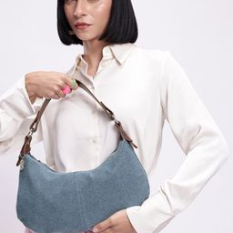 DressBerry Textured Baguette Hobo Bag-47