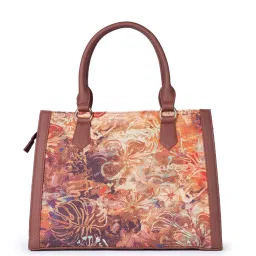 ZOUK Flower Classic Multicolor Printed Medium Handbag image 3