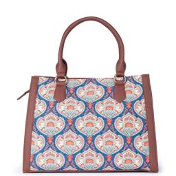 ZOUK Kovil Classic Blue Printed Medium Handbag image 3