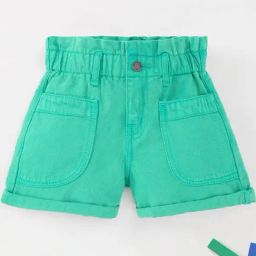 Ed-a-Mamma Kids Green Cotton Regular Fit Shorts-picture-5