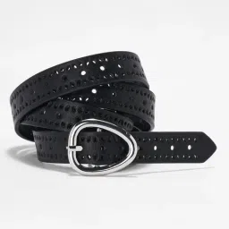 Forever Glam by Pantaloons Black Perforated Belt-picture-12