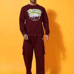 GRIFFEL Men Self Design Long Sleeves Mid-Rise Tracksuits-picture-56