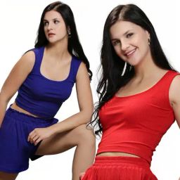 Sera Blue & Red Striped Crop Top - Pack Of 2-picture-39