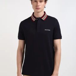 Tommy Hilfiger Navy Regular Fit Polo T-Shirt-image-45