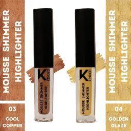 KINDED Mousse Shimmer Highlighter 03 Cool Copper & 04 Golden Glaze Combo image 2