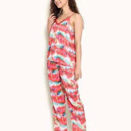 Clovia Multicolored Printed Top Pyjamas Set image 3