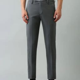 Arrow Grey Regular Fit Trousers-image-67
