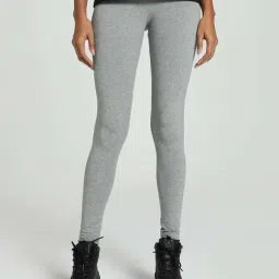 Puma Grey Printed Mid Rise Leggings-image-93
