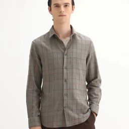 Rare Rabbit Grey Regular Fit Checked Shirt-image-68