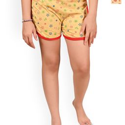 BAESD Girls Pack Of 2 Floral Printed High-Rise Hot Pants Shorts-image-63