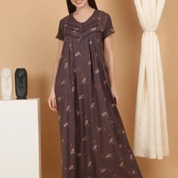 Sweet Dreams Brown Printed Gown-image-84