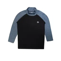 Chimprala Kids Blue & Black Solid T-Shirt-11