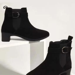 Fausto Women's Black Chelsea Boots-image-26