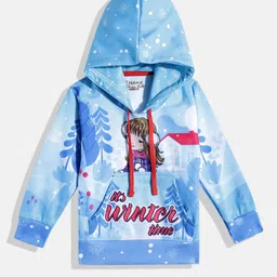 Eteenz Girls Printed Hooded Sweatshirt-picture-8