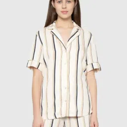 Triumph Beige Striped Night Shirt-picture-12