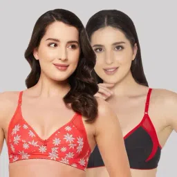 Clovia Multicolor Printed Bra (Pack of 2)-3