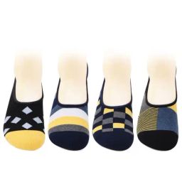 Bonjour Multicolor Cotton Checks Socks - Pack of 4-image-79