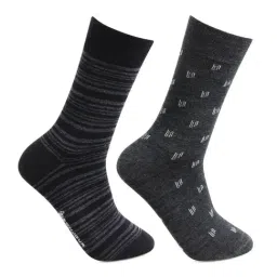 Bonjour Multicolor Cotton Striped Socks - Pack of 2-image-89