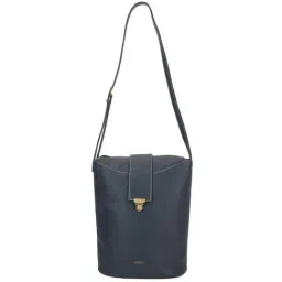 Woodland Blue Solid Medium Sling Handbag-17
