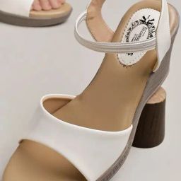Shoetopia Kids White Sling Back Wedges-image-30