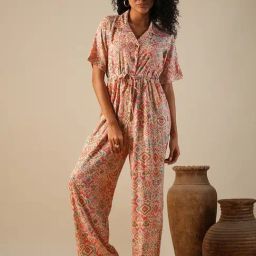 Globus Pink Geometric Basic Jumpsuit-image-96