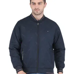 Monte Carlo Navy Regular Fit Mandarin Collar Jacket-17