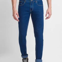 Giordano Blue Cotton Slim Fit Stretchable Jeans-picture-19