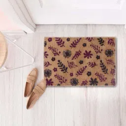 Saral Home Malti Beige Polypropylene Antiskid & Washable Bath Mat - Set of 2-4