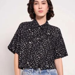 People by Pantaloons Black Printed Shirt-image-91