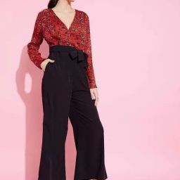 KASSUALLY Red & Black Printed Jumpsuit image 3