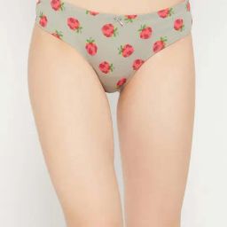 Clovia Cotton Pack of 5 Low Waist Printed Thong with Inner Elastic image 2