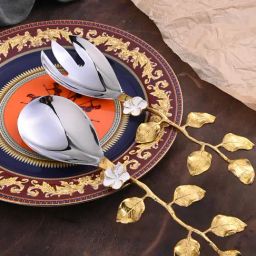 Gibox Gold Aluminium Serving Spoons - Set Of 2-27
