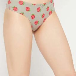 Clovia Cotton Pack of 5 Low Waist Printed Thong with Inner Elastic image 4