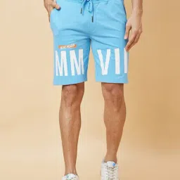 Being Human Blue Regular Fit Printed Shorts-picture-45
