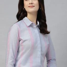 Hancock Blue Cotton Striped Shirt-picture-7