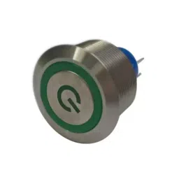 RS PRO Illuminated Push Button Switch Momentary 25.2 mm SPDT Green LED 250 V AC, 1759085-4