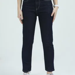 Mast & Harbour Women Comfort Straight Fit High-Rise Stretchable Jeans-picture-35