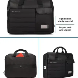 Uppercase Omega Black Polyester Laptop Messenger Bag-81